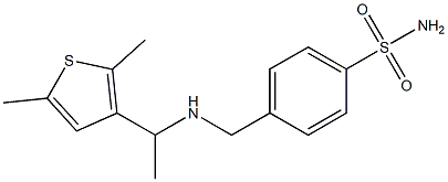 4-({[1-(2,5-dimethylthiophen-3-yl)ethyl]amino}methyl)benzene-1-sulfonamide 结构式