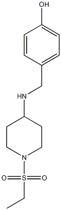 4-({[1-(ethanesulfonyl)piperidin-4-yl]amino}methyl)phenol 结构式