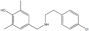 4-({[2-(4-chlorophenyl)ethyl]amino}methyl)-2,6-dimethylphenol 结构式