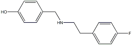 4-({[2-(4-fluorophenyl)ethyl]amino}methyl)phenol 结构式