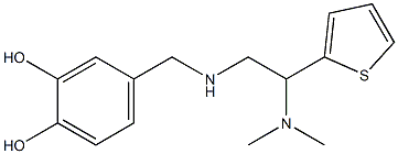 4-({[2-(dimethylamino)-2-(thiophen-2-yl)ethyl]amino}methyl)benzene-1,2-diol 结构式