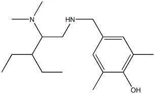 4-({[2-(dimethylamino)-3-ethylpentyl]amino}methyl)-2,6-dimethylphenol 结构式