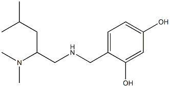 4-({[2-(dimethylamino)-4-methylpentyl]amino}methyl)benzene-1,3-diol 结构式