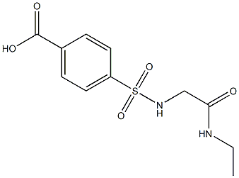 4-({[2-(ethylamino)-2-oxoethyl]amino}sulfonyl)benzoic acid 结构式