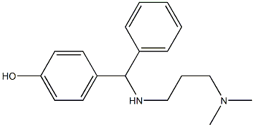 4-({[3-(dimethylamino)propyl]amino}(phenyl)methyl)phenol 结构式