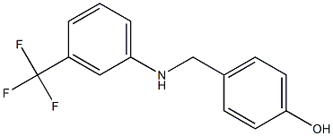 4-({[3-(trifluoromethyl)phenyl]amino}methyl)phenol 结构式