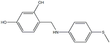 4-({[4-(methylsulfanyl)phenyl]amino}methyl)benzene-1,3-diol 结构式