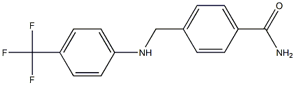 4-({[4-(trifluoromethyl)phenyl]amino}methyl)benzamide 结构式