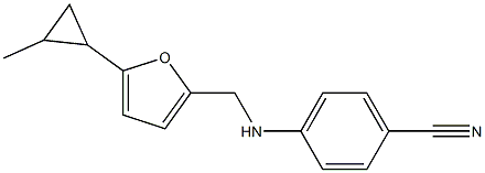 4-({[5-(2-methylcyclopropyl)furan-2-yl]methyl}amino)benzonitrile 结构式