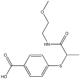 4-({1-[(2-methoxyethyl)carbamoyl]ethyl}sulfanyl)benzoic acid 结构式