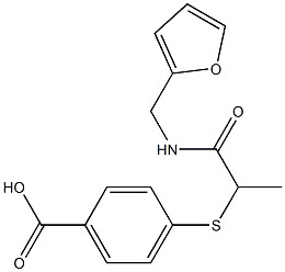4-({1-[(furan-2-ylmethyl)carbamoyl]ethyl}sulfanyl)benzoic acid 结构式