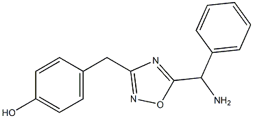 4-({5-[amino(phenyl)methyl]-1,2,4-oxadiazol-3-yl}methyl)phenol 结构式