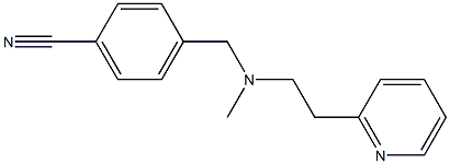 4-({methyl[2-(pyridin-2-yl)ethyl]amino}methyl)benzonitrile 结构式