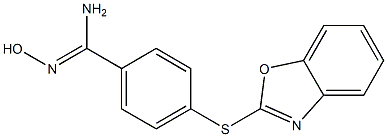 4-(1,3-benzoxazol-2-ylsulfanyl)-N'-hydroxybenzene-1-carboximidamide 结构式