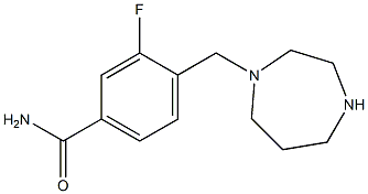 4-(1,4-diazepan-1-ylmethyl)-3-fluorobenzamide 结构式