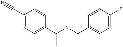 4-(1-{[(4-fluorophenyl)methyl]amino}ethyl)benzonitrile 结构式