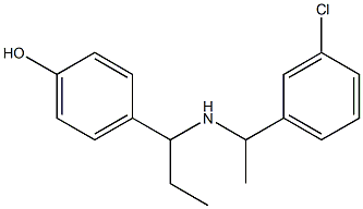 4-(1-{[1-(3-chlorophenyl)ethyl]amino}propyl)phenol 结构式