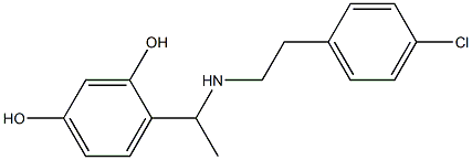 4-(1-{[2-(4-chlorophenyl)ethyl]amino}ethyl)benzene-1,3-diol 结构式