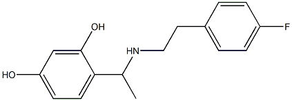 4-(1-{[2-(4-fluorophenyl)ethyl]amino}ethyl)benzene-1,3-diol 结构式