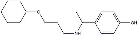 4-(1-{[3-(cyclohexyloxy)propyl]amino}ethyl)phenol 结构式