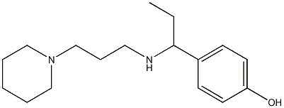 4-(1-{[3-(piperidin-1-yl)propyl]amino}propyl)phenol 结构式