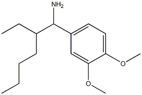 4-(1-amino-2-ethylhexyl)-1,2-dimethoxybenzene 结构式