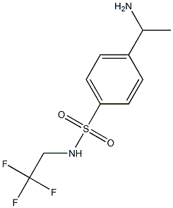 4-(1-aminoethyl)-N-(2,2,2-trifluoroethyl)benzene-1-sulfonamide 结构式