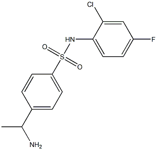 4-(1-aminoethyl)-N-(2-chloro-4-fluorophenyl)benzene-1-sulfonamide 结构式