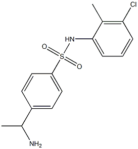 4-(1-aminoethyl)-N-(3-chloro-2-methylphenyl)benzene-1-sulfonamide 结构式