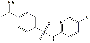 4-(1-aminoethyl)-N-(5-chloropyridin-2-yl)benzene-1-sulfonamide 结构式