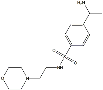 4-(1-aminoethyl)-N-[2-(morpholin-4-yl)ethyl]benzene-1-sulfonamide 结构式