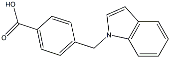 4-(1H-indol-1-ylmethyl)benzoic acid 结构式