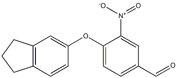 4-(2,3-dihydro-1H-inden-5-yloxy)-3-nitrobenzaldehyde 结构式