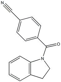 4-(2,3-dihydro-1H-indol-1-ylcarbonyl)benzonitrile 结构式