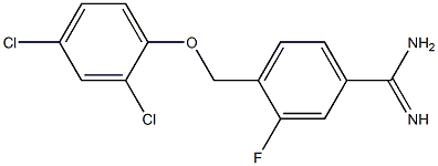 4-(2,4-dichlorophenoxymethyl)-3-fluorobenzene-1-carboximidamide 结构式