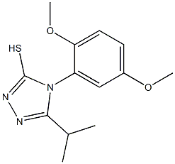 4-(2,5-dimethoxyphenyl)-5-(propan-2-yl)-4H-1,2,4-triazole-3-thiol 结构式