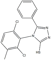 4-(2,6-dichloro-3-methylphenyl)-5-phenyl-4H-1,2,4-triazole-3-thiol 结构式