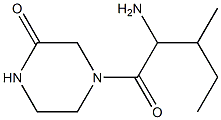 4-(2-amino-3-methylpentanoyl)piperazin-2-one 结构式