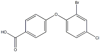 4-(2-bromo-4-chlorophenoxy)benzoic acid 结构式