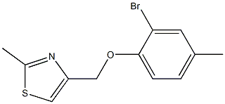 4-(2-bromo-4-methylphenoxymethyl)-2-methyl-1,3-thiazole 结构式