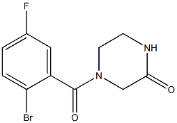 4-(2-bromo-5-fluorobenzoyl)piperazin-2-one 结构式