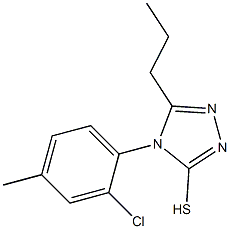 4-(2-chloro-4-methylphenyl)-5-propyl-4H-1,2,4-triazole-3-thiol 结构式