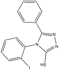 4-(2-iodophenyl)-5-phenyl-4H-1,2,4-triazole-3-thiol 结构式