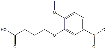 4-(2-methoxy-5-nitrophenoxy)butanoic acid 结构式