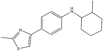 4-(2-methyl-1,3-thiazol-4-yl)-N-(2-methylcyclohexyl)aniline 结构式