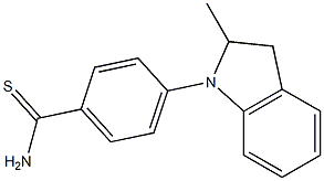 4-(2-methyl-2,3-dihydro-1H-indol-1-yl)benzene-1-carbothioamide 结构式