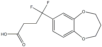 4-(3,4-dihydro-2H-1,5-benzodioxepin-7-yl)-4,4-difluorobutanoic acid 结构式