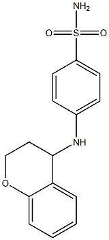 4-(3,4-dihydro-2H-1-benzopyran-4-ylamino)benzene-1-sulfonamide 结构式
