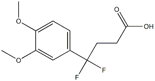 4-(3,4-dimethoxyphenyl)-4,4-difluorobutanoic acid 结构式