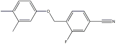 4-(3,4-dimethylphenoxymethyl)-3-fluorobenzonitrile 结构式